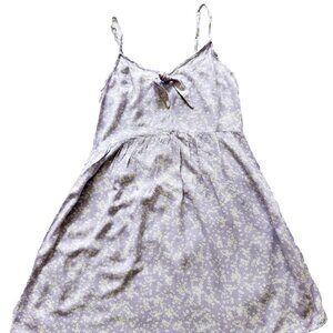 Purple Flower bow tie dress, mini dress size M